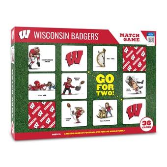 Fanpoint Wisconsin Badgers Licensed Memory Match Game