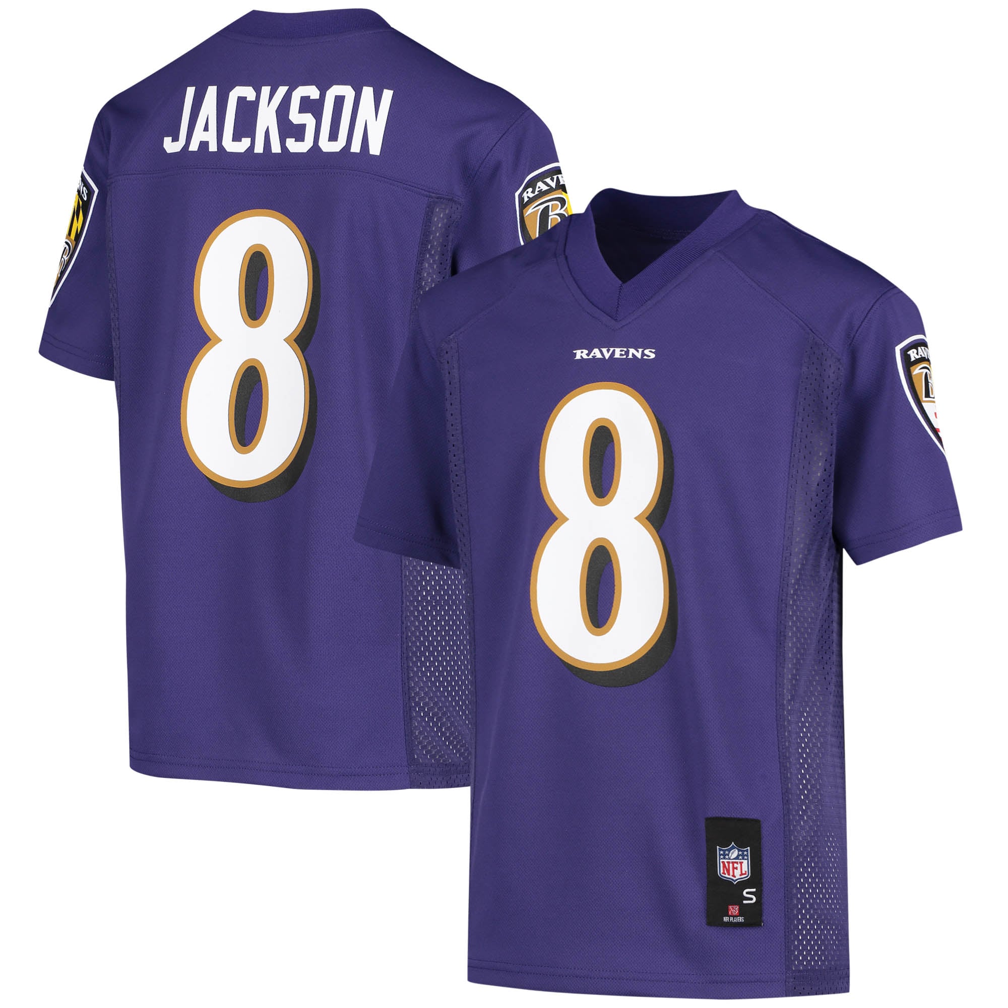 Youth Lamar Jackson Purple Baltimore Ravens Replica Jersey