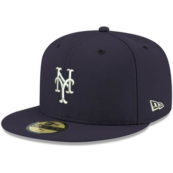 Men's New Era Navy New York Mets White Logo 59FIFTY Fitted Hat