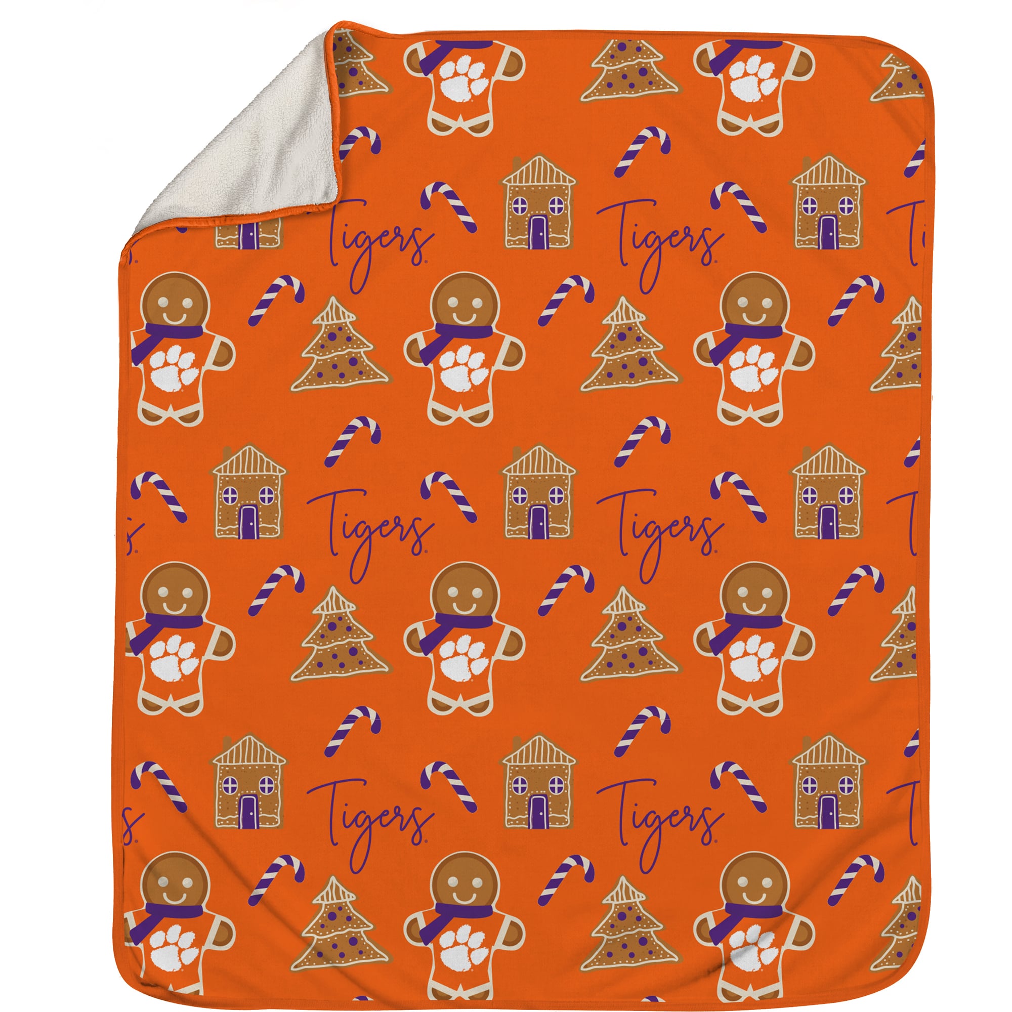 Clemson Tigers 60" x 70" Gingerbread Throw Blanket