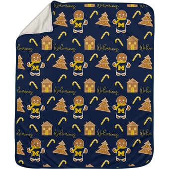 "Michigan Wolverines 60"" x 70"" Gingerbread Throw Blanket"