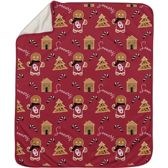 "Oklahoma Sooners 60"" x 70"" Gingerbread Throw Blanket"