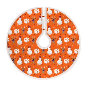 Clemson Tigers Reindeer Tree Skirt