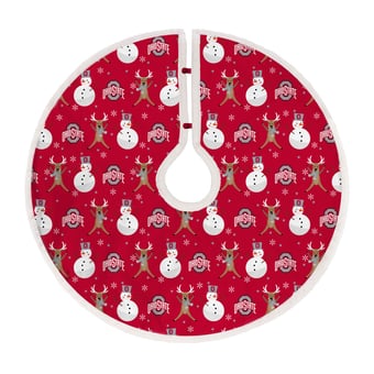 Ohio State Buckeyes Reindeer Tree Skirt