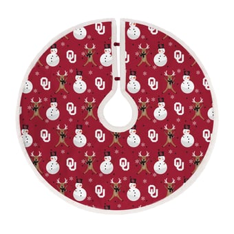 Oklahoma Sooners Reindeer Tree Skirt