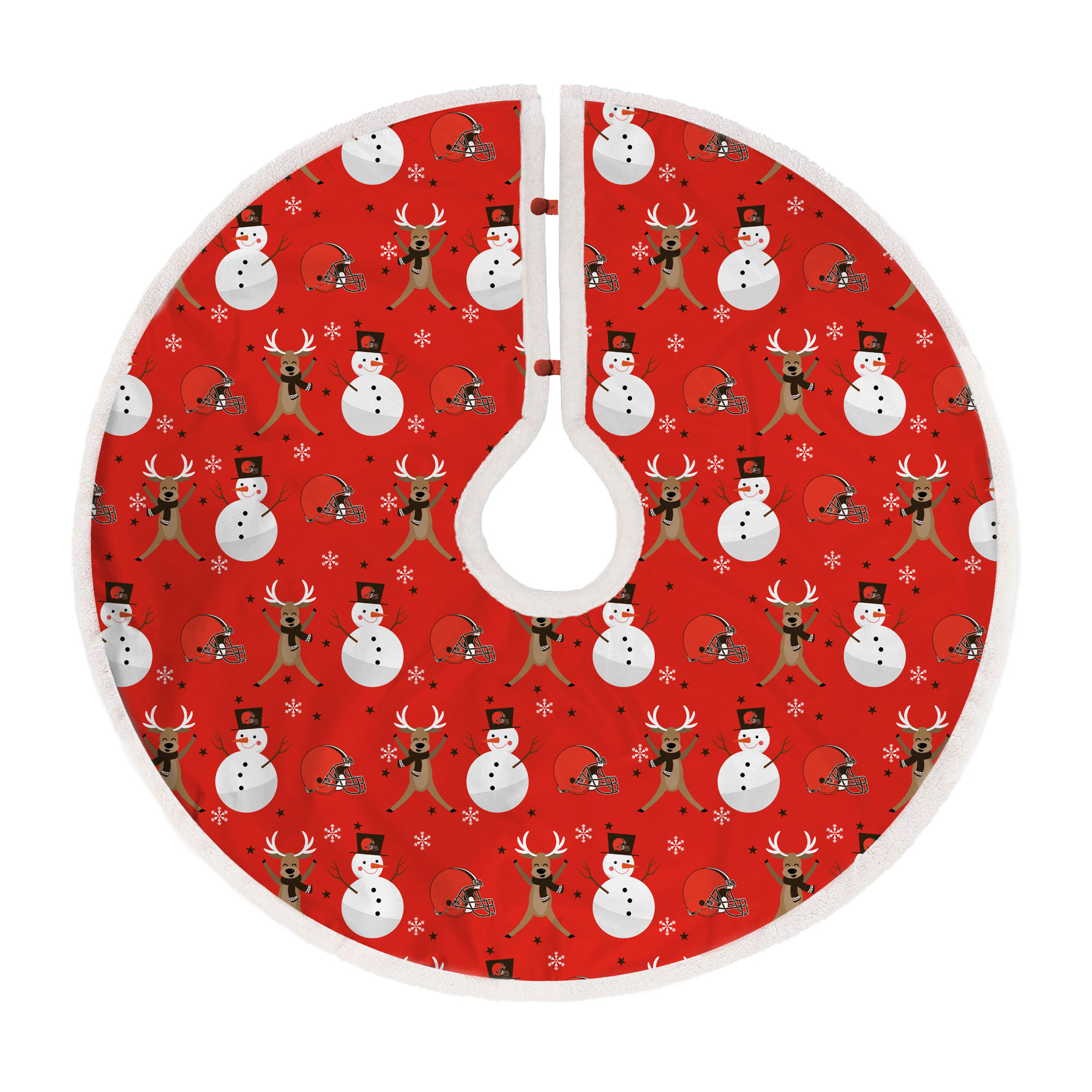 Cleveland Browns Reindeer Tree Skirt