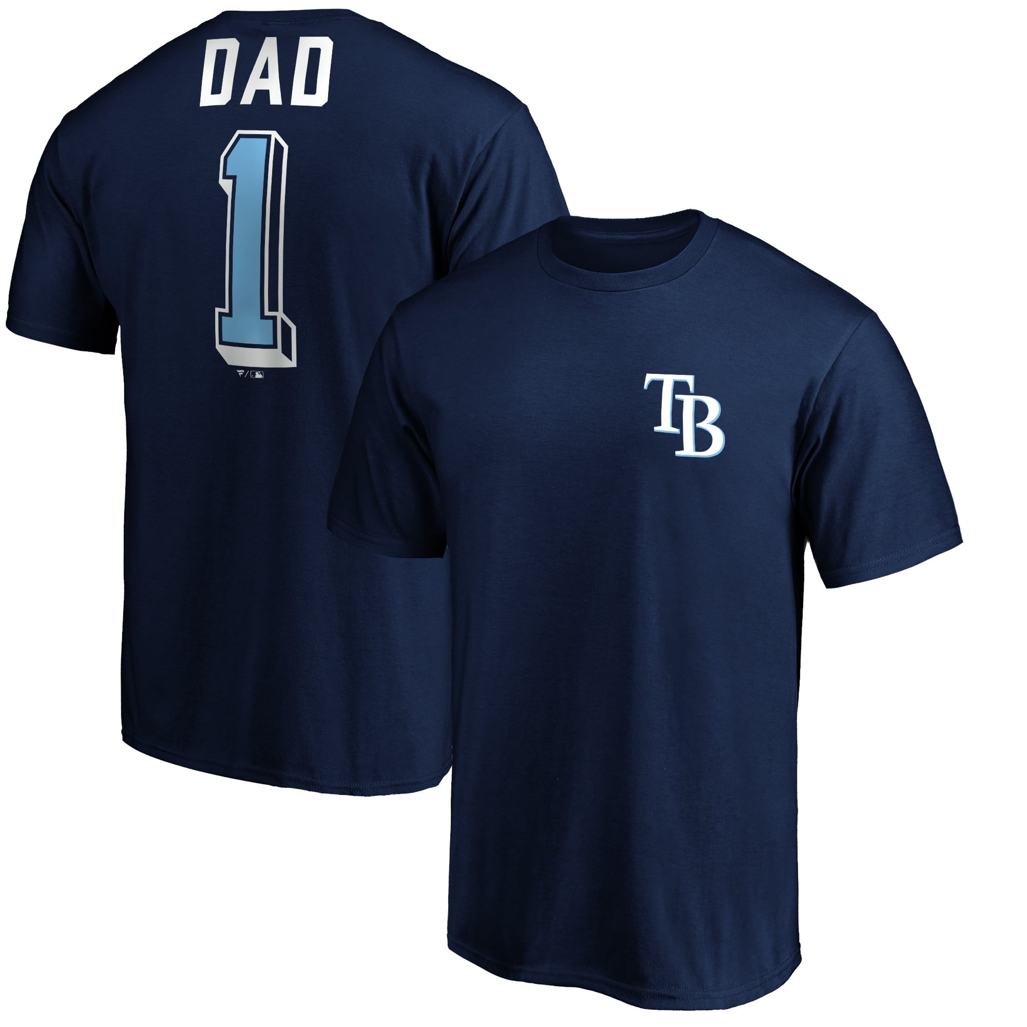 Men's Navy Tampa Bay Rays Number One Dad T-Shirt