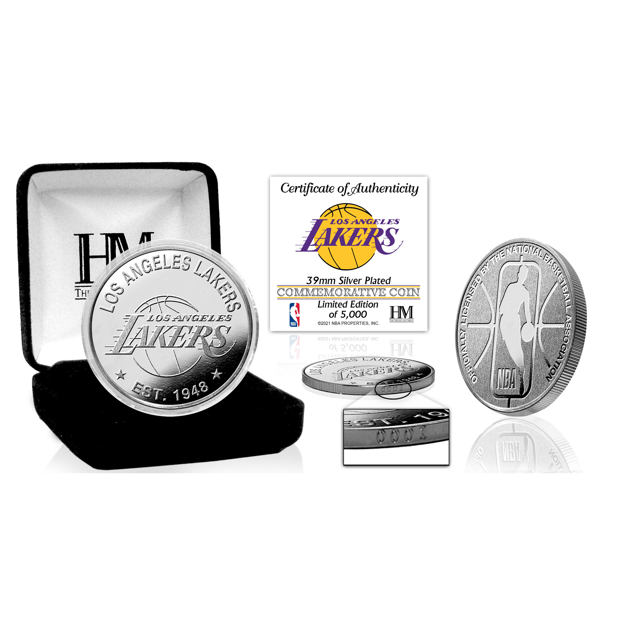 Highland Mint Los Angeles Lakers Silver Mint Coin
