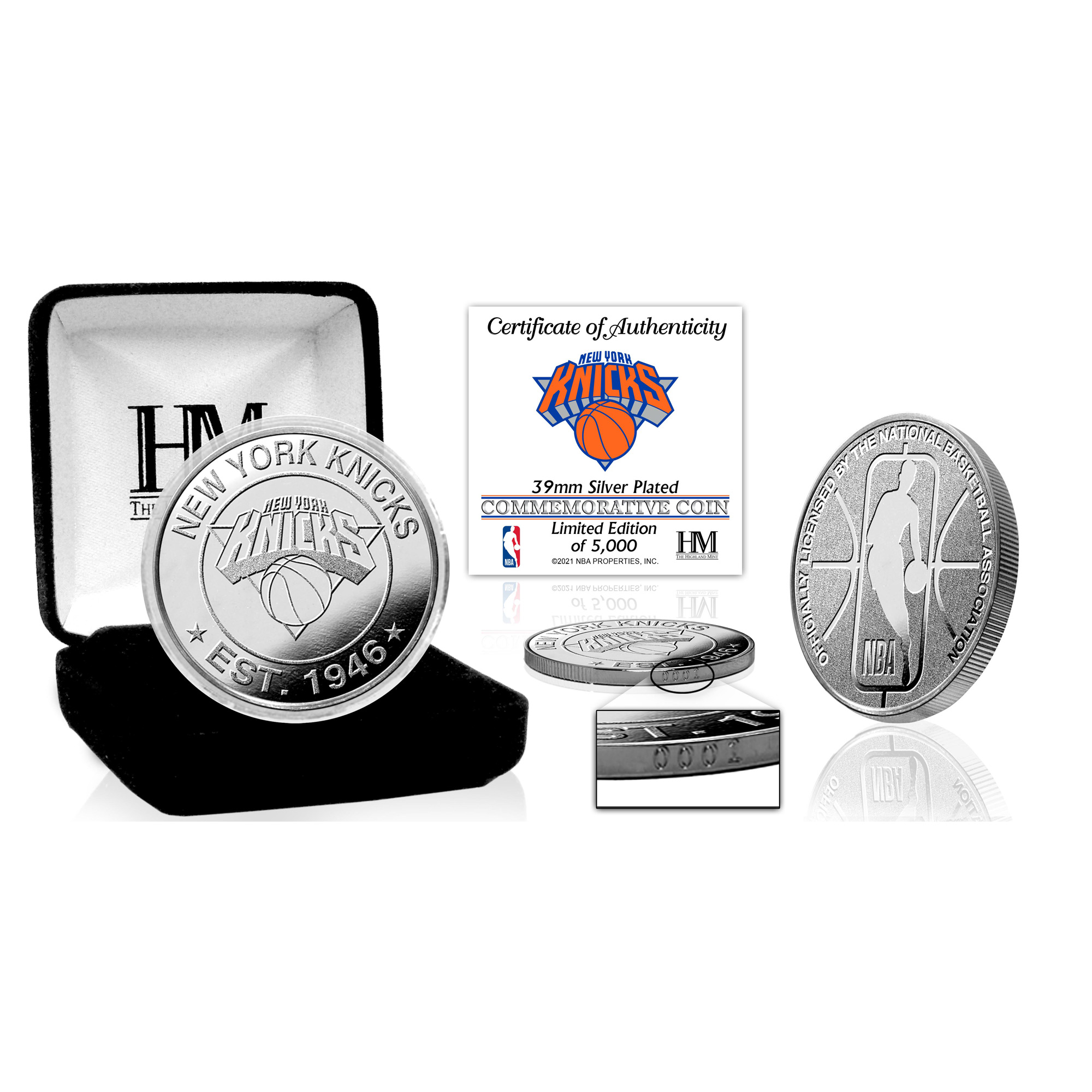 Highland Mint New York Knicks Silver Mint Coin