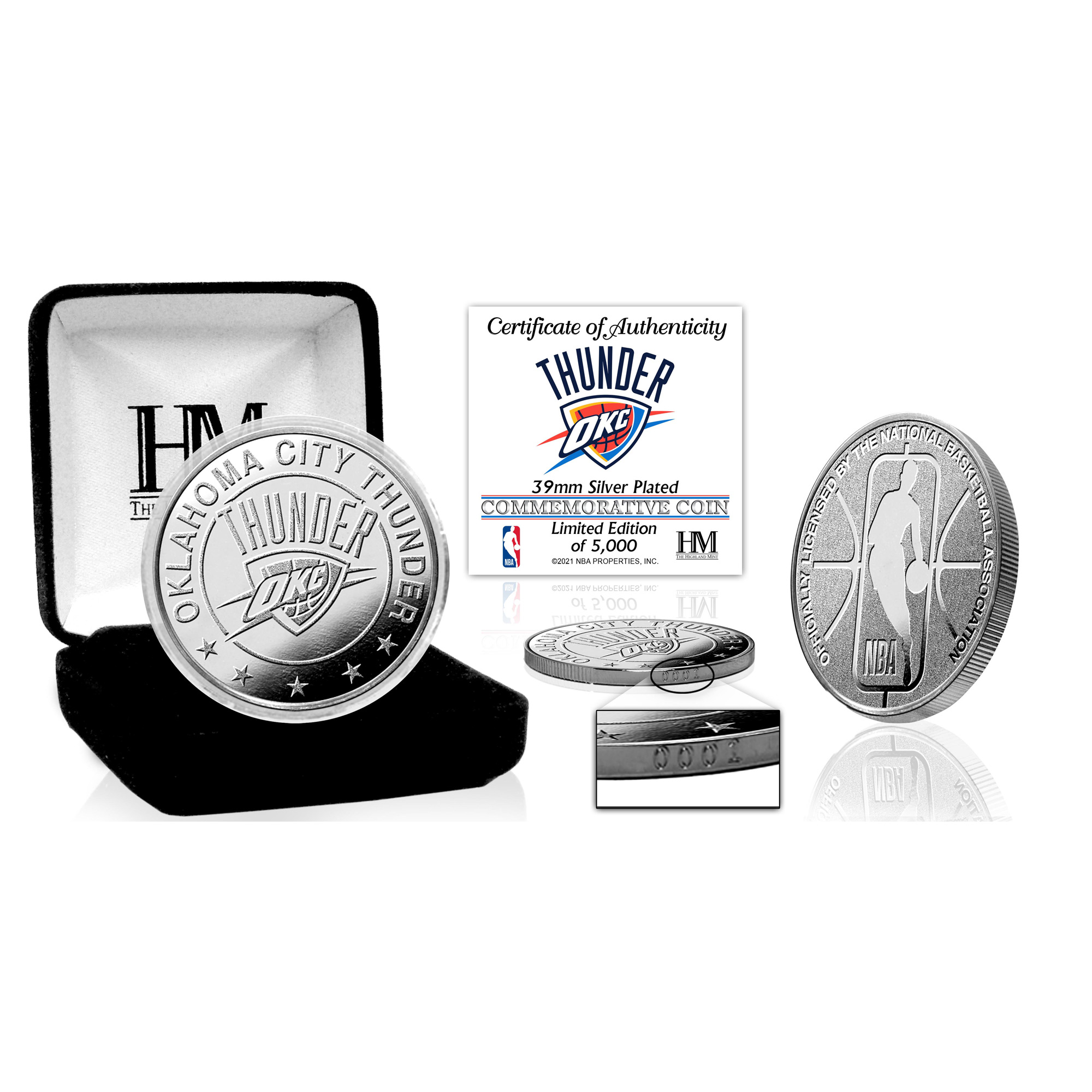 Highland Mint Oklahoma City Thunder Silver Mint Coin