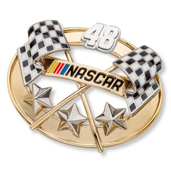 Women's Alex Bowman NASCAR Checkered Flag Brooch Pin