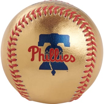Philadelphia Phillies Rawlings Gold Leather Baseball