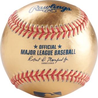 MLB Rawlings Gold Leather Baseball