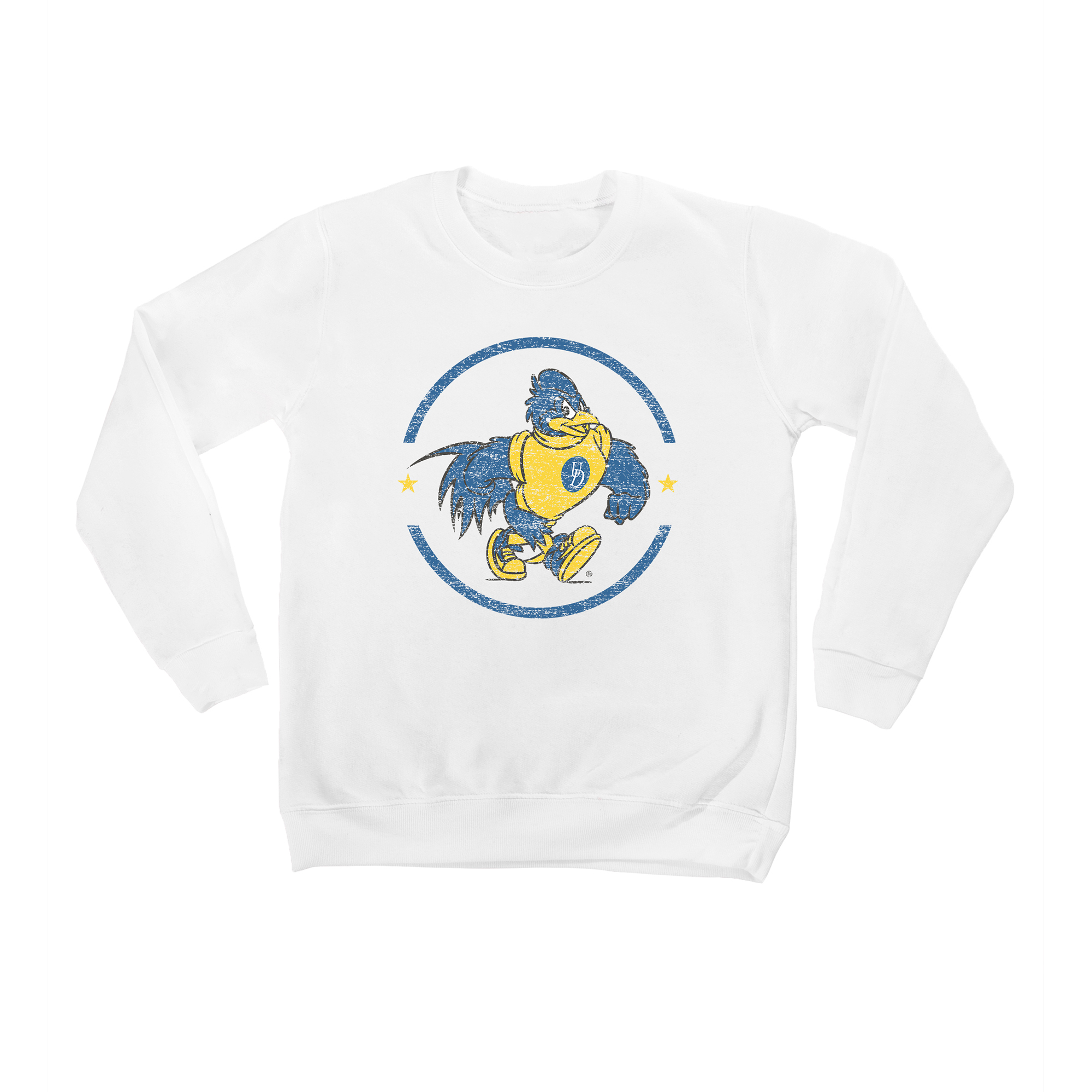 Youth White Delaware Fightin’ Blue Hens End Zone Pullover Sweatshirt Youth White Delaware Fightin’ Blue Hens End Zone Pullover Sweatshirt