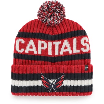 Men's '47 Red Washington Capitals Bering Cuffed Knit Hat with Pom
