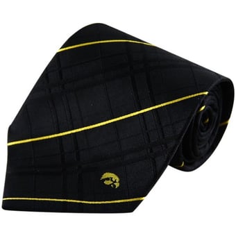 Iowa Hawkeyes Black Oxford Woven Tie