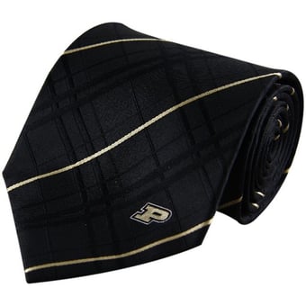 Purdue Boilermakers Black Oxford Woven Tie