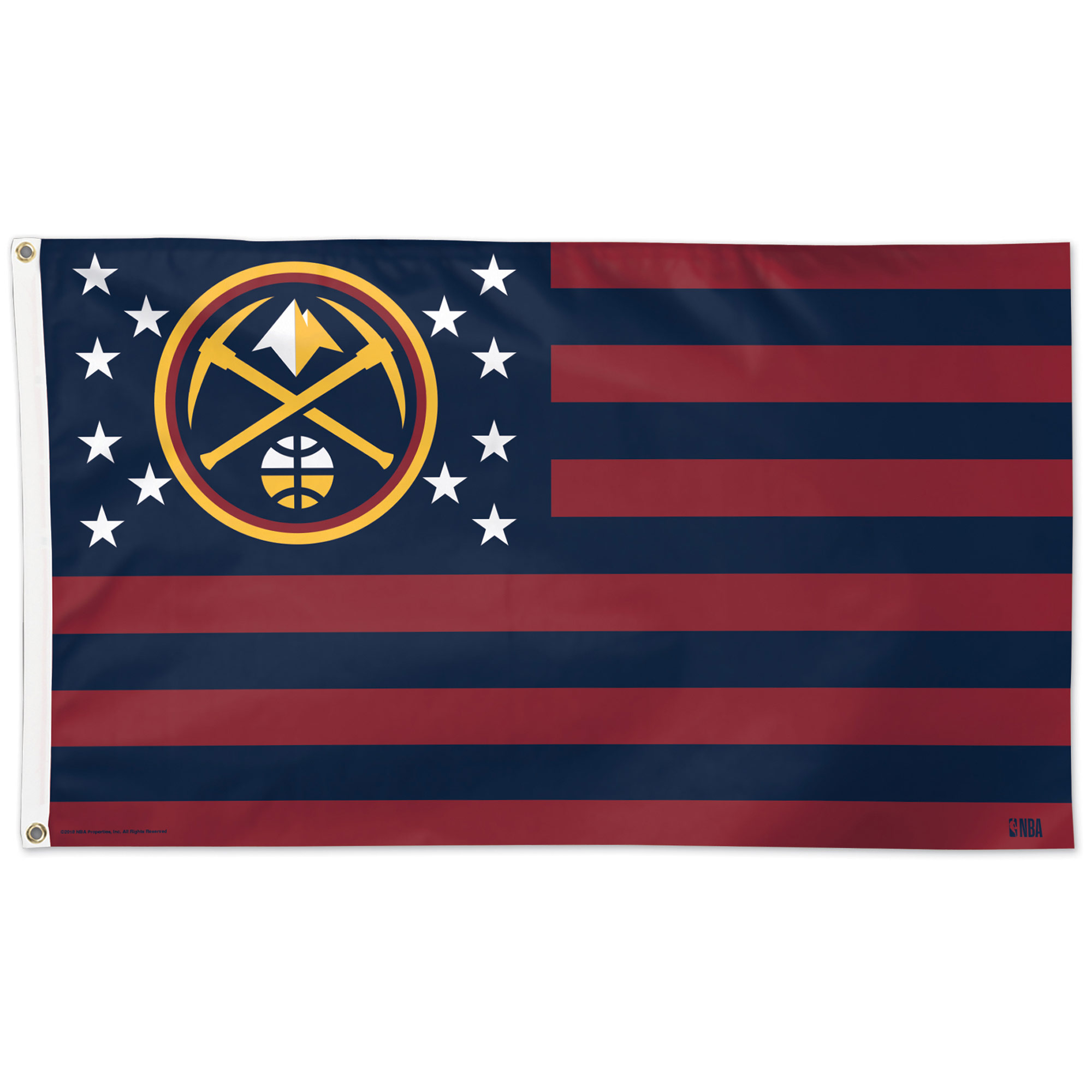 WinCraft Denver Nuggets 3' x 5' Stars & Stripes One-Sided Flag