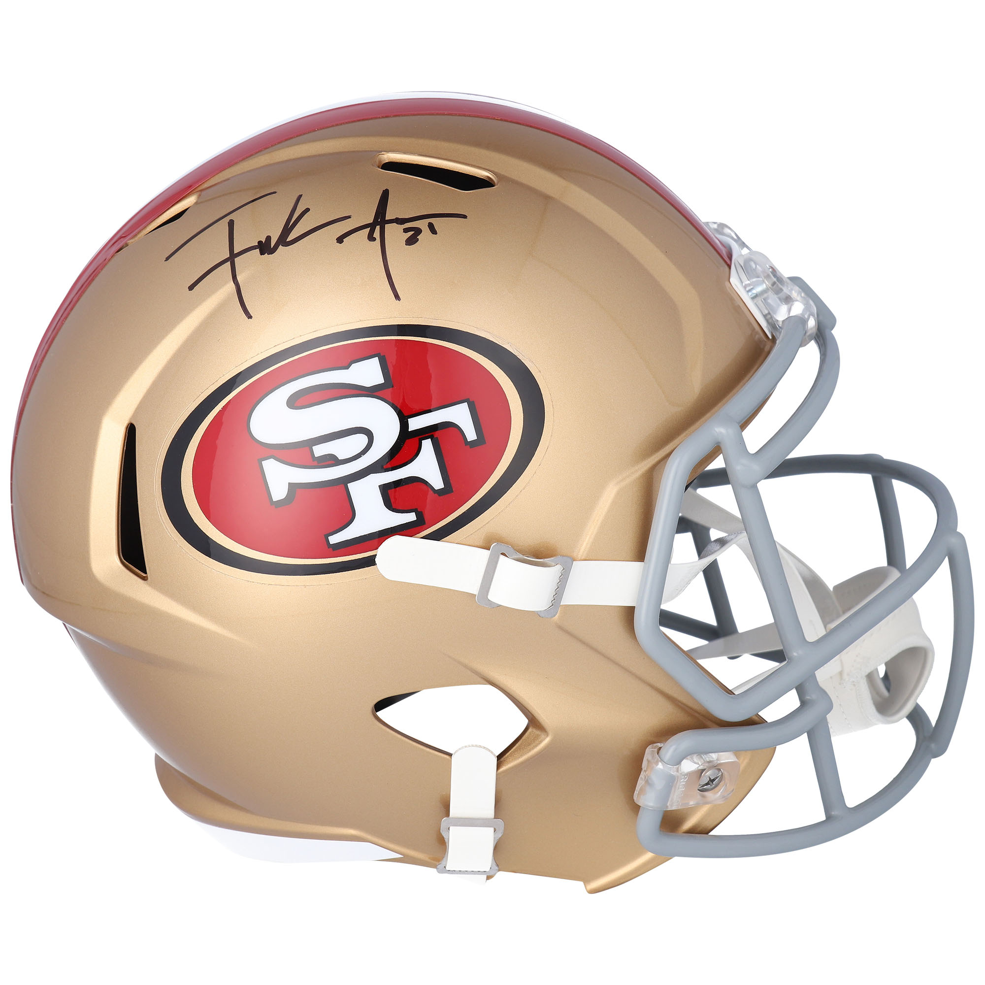 Frank Gore San Francisco 49ers Autographed Riddell Speed Replica Football Helmet