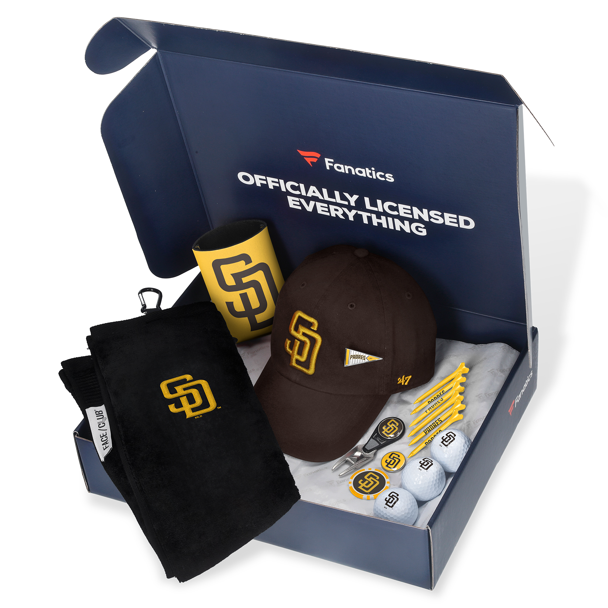 San Diego Padres Fanatics Pack Golf-Themed Gift Box – 5+ Value San Diego Padres Fanatics Pack Golf-Themed Gift Box – 5+ Value