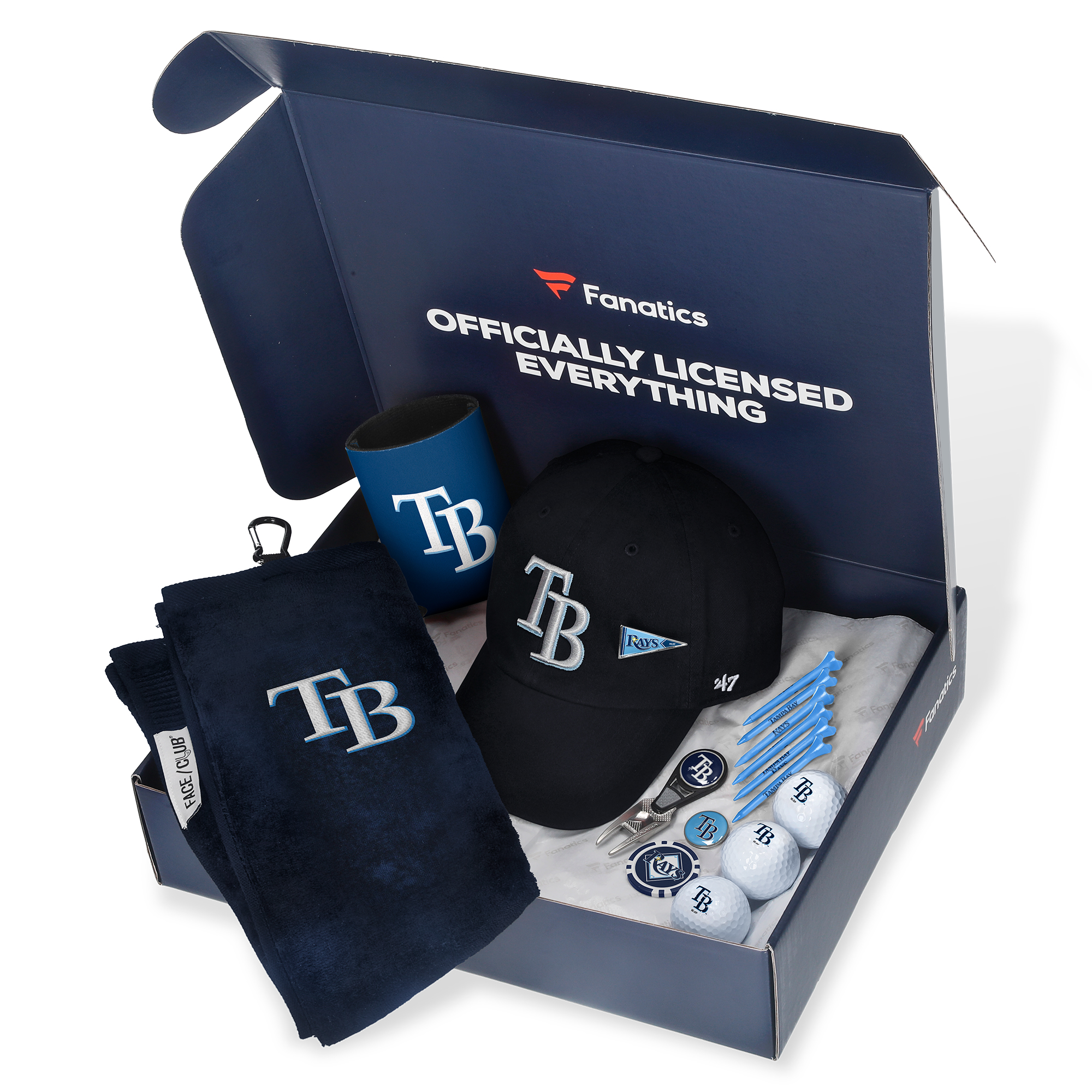 Tampa Bay Rays Fanatics Pack Golf-Themed Gift Box – 5+ Value Tampa Bay Rays Fanatics Pack Golf-Themed Gift Box – 5+ Value