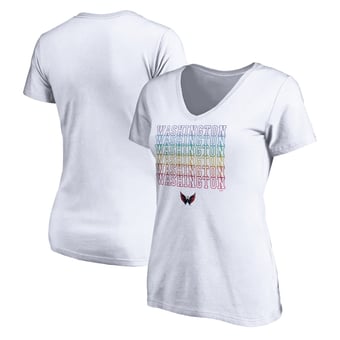 Women's White Washington Capitals City Pride V-Neck T-Shirt