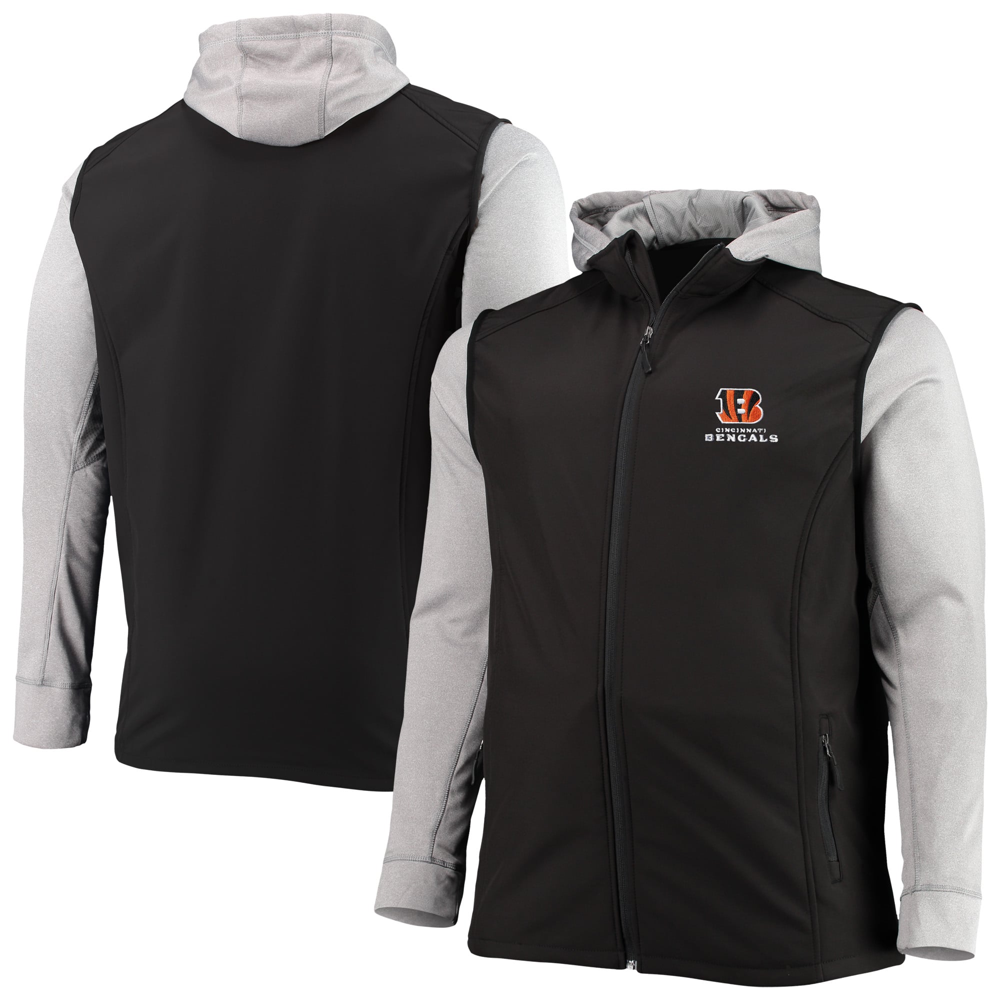 Men’s Dunbrooke Black/Gray Cincinnati Bengals Big & Tall Alpha Full-Zip Hoodie Jacket Men’s Dunbrooke Black/Gray Cincinnati Bengals Big & Tall Alpha Full-Zip Hoodie Jacket