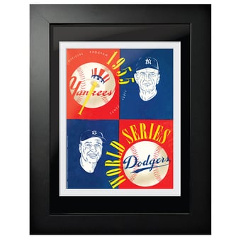 Brooklyn Dodgers vs. New York Yankees 1955 World Series Matchup 18'' x 14'' Framed Program