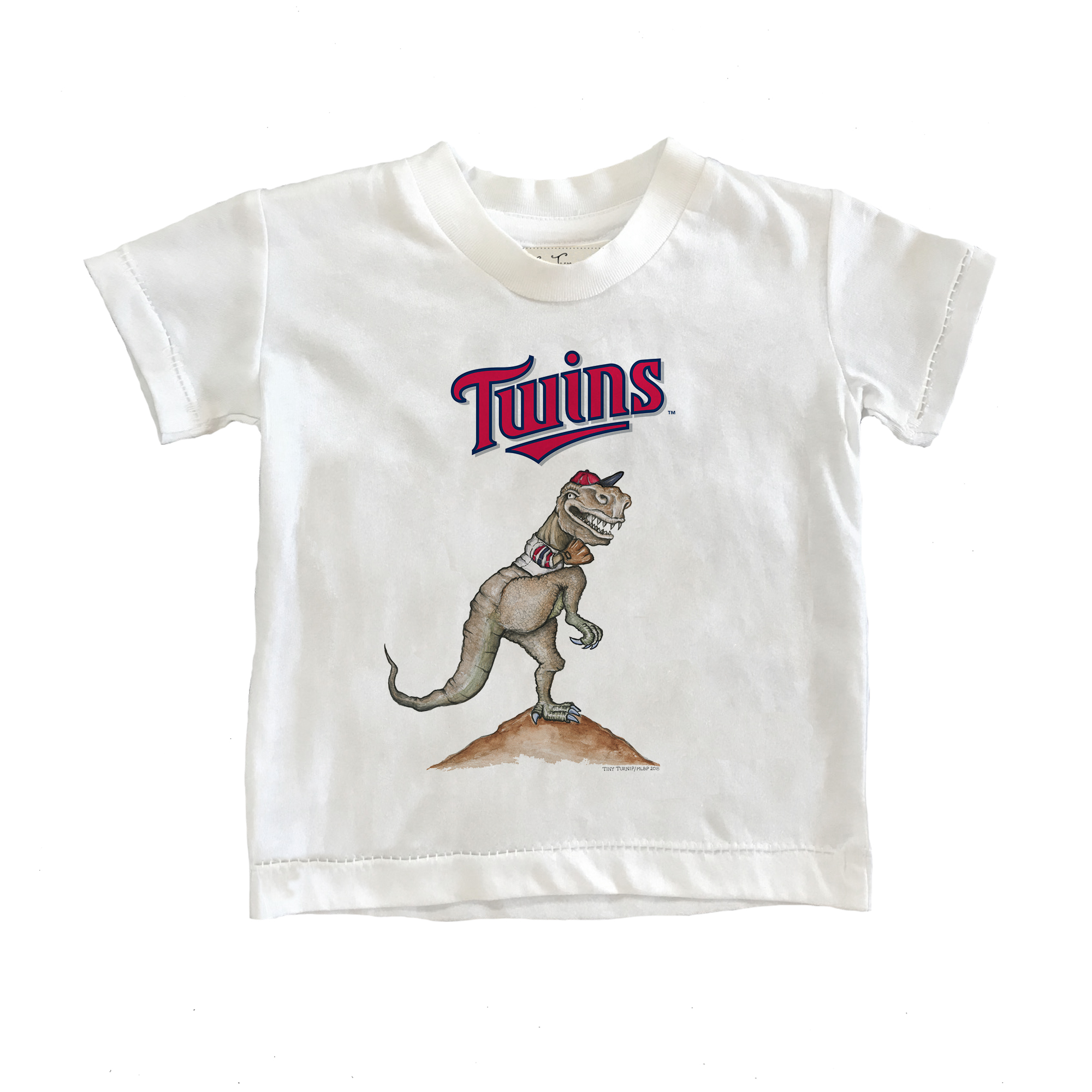 Youth Tiny Turnip White Minnesota Twins TT Rex T-Shirt Youth Tiny Turnip White Minnesota Twins TT Rex T-Shirt