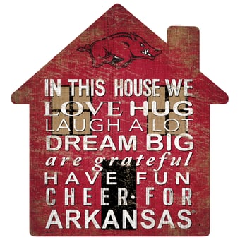 Arkansas Razorbacks 12'' Team House Sign