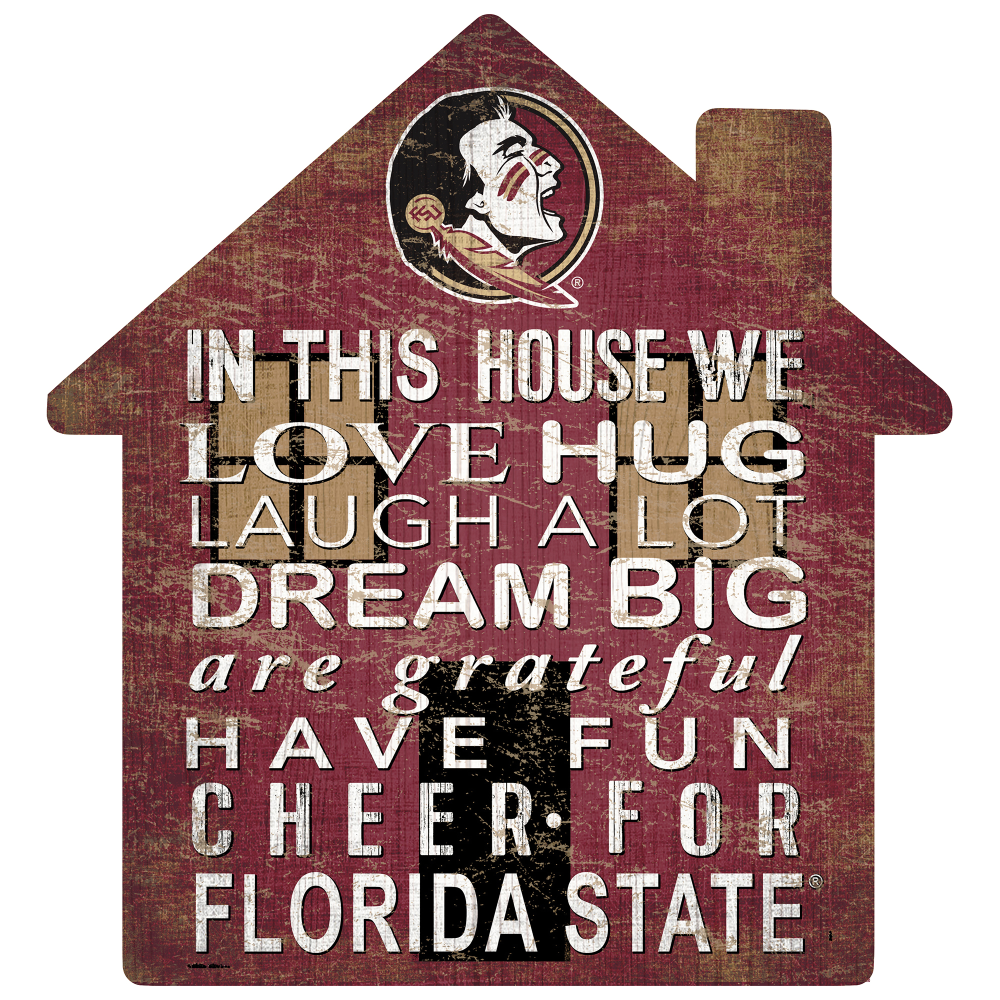 Florida State Seminoles 12'' Team House Sign