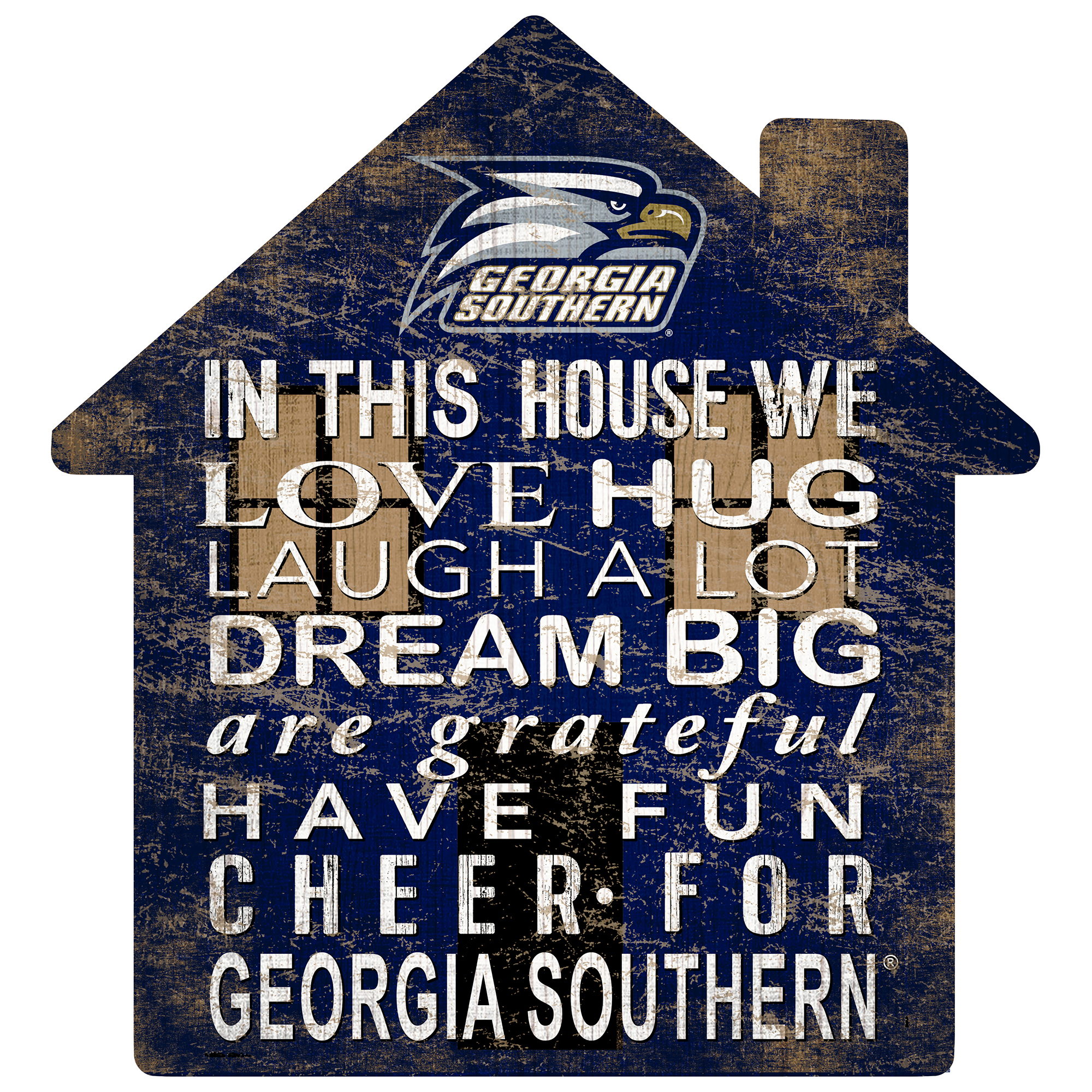 Georgia Southern Eagles 12'' Team House Sign