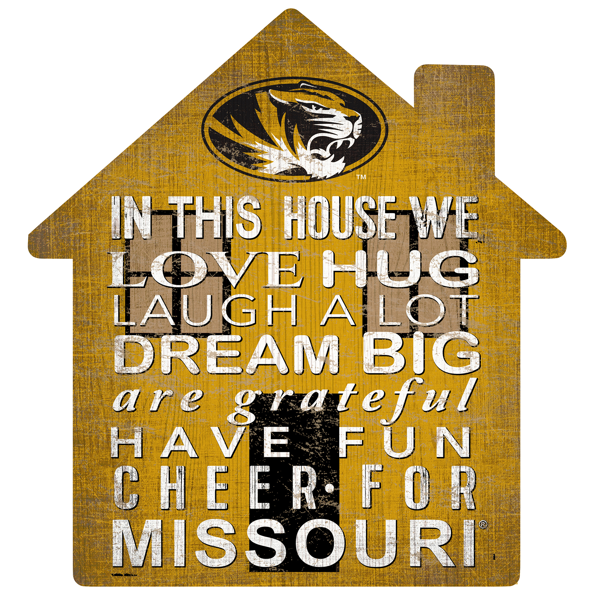 Missouri Tigers 12'' Team House Sign
