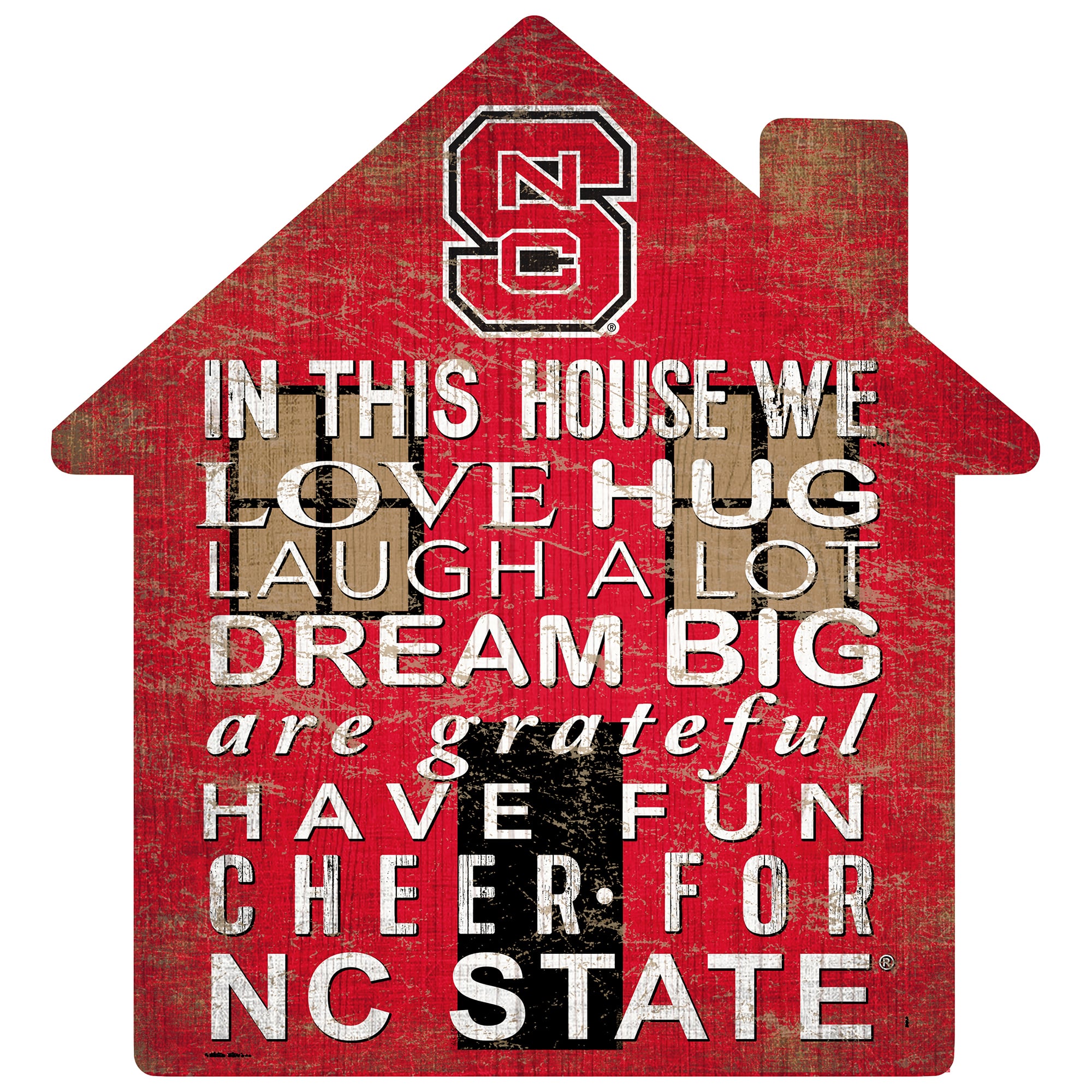 NC State Wolfpack 12'' Team House Sign