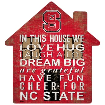 NC State Wolfpack 12'' Team House Sign
