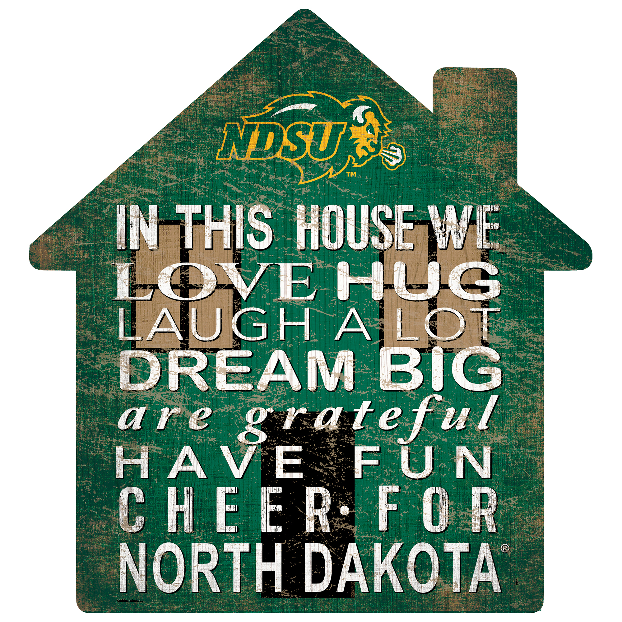 NDSU Bison 12'' Team House Sign