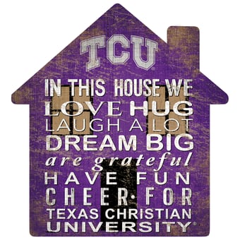 TCU Horned Frogs 12'' Team House Sign