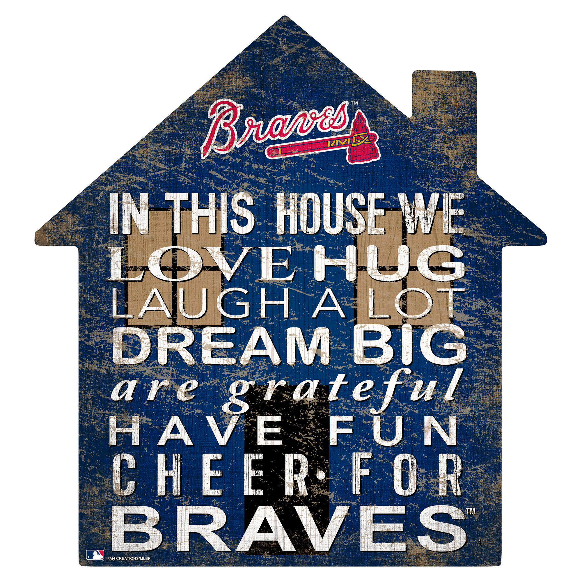 Atlanta Braves 12'' Team House Sign