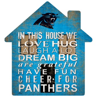 Carolina Panthers 12'' Team House Sign