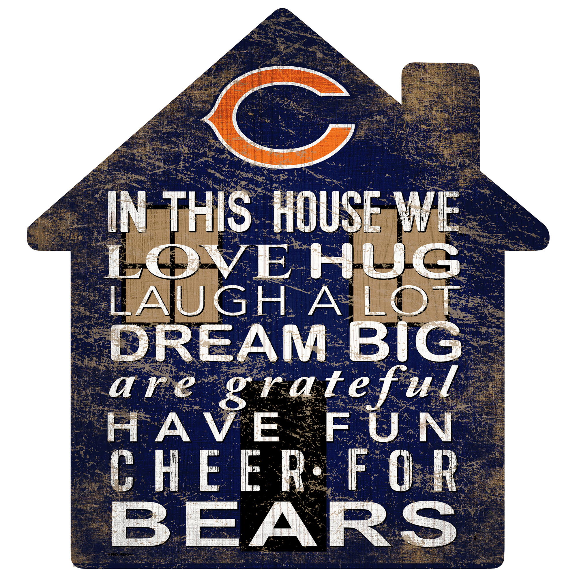 Chicago Bears 12'' Team House Sign