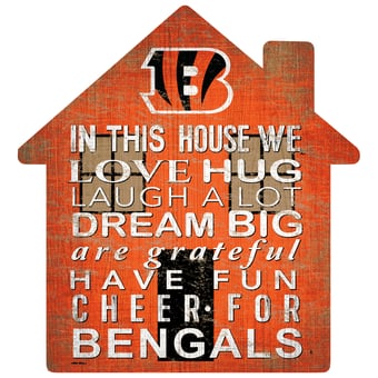 Cincinnati Bengals 12'' Team House Sign