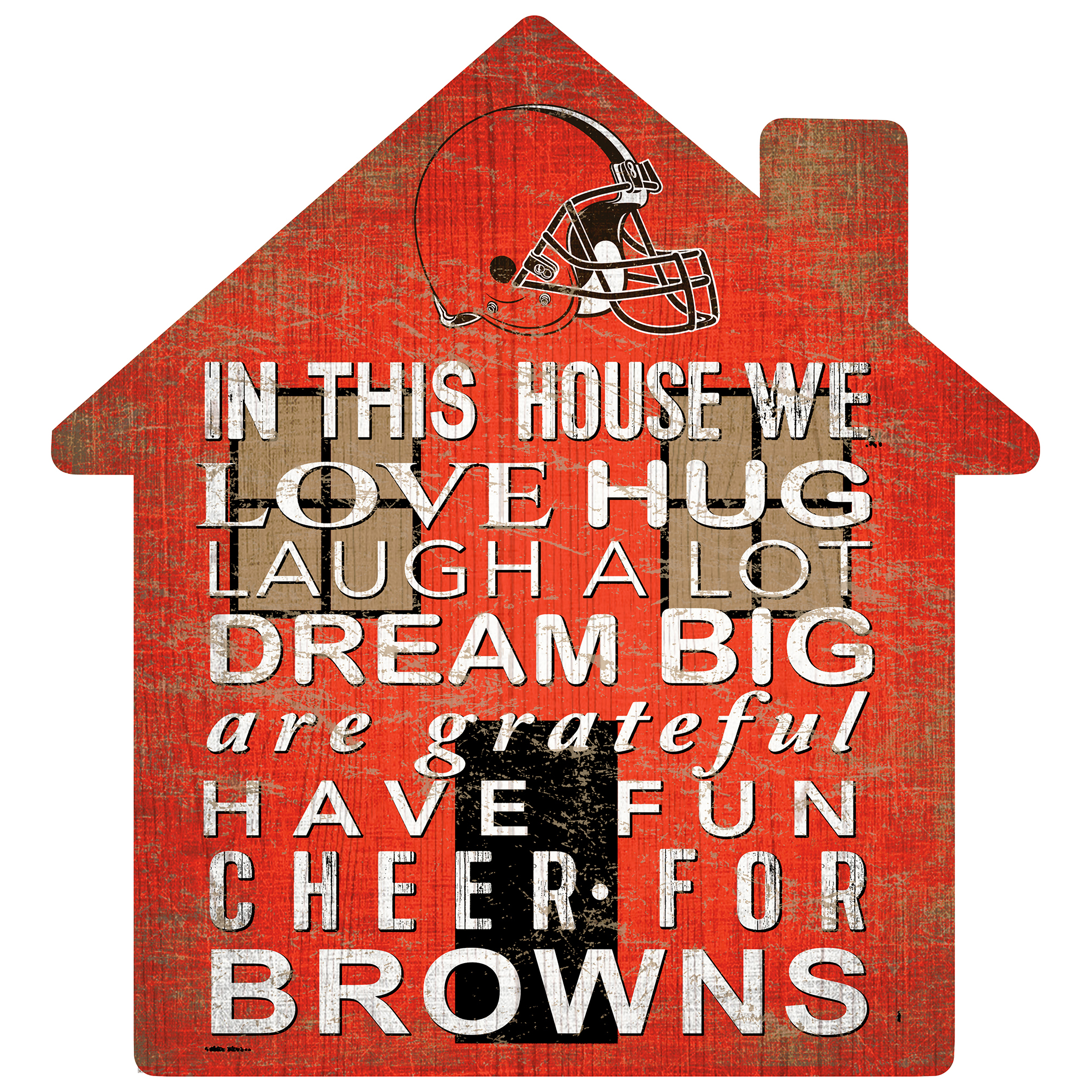 Cleveland Browns 12'' Team House Sign
