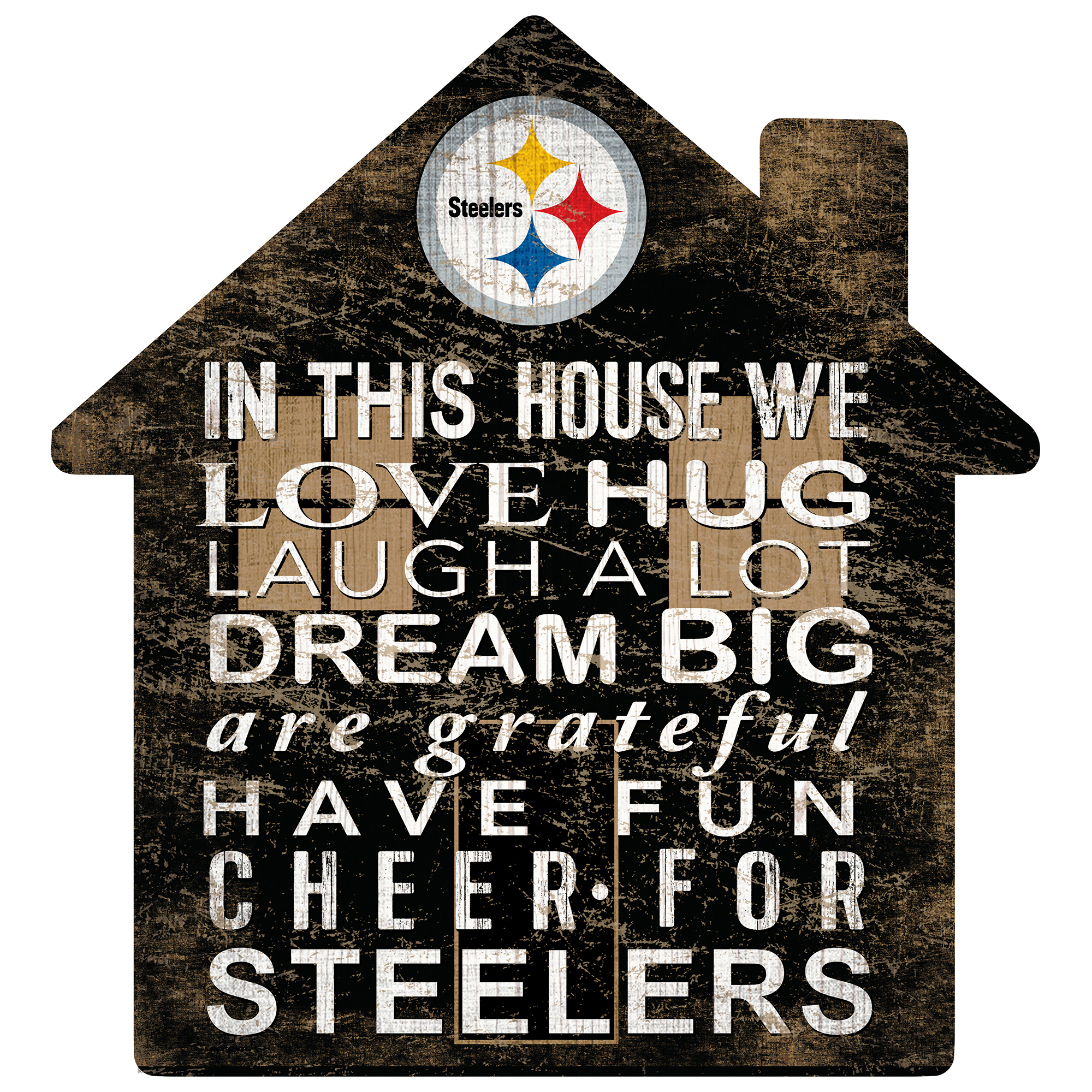 Pittsburgh Steelers 12'' Team House Sign