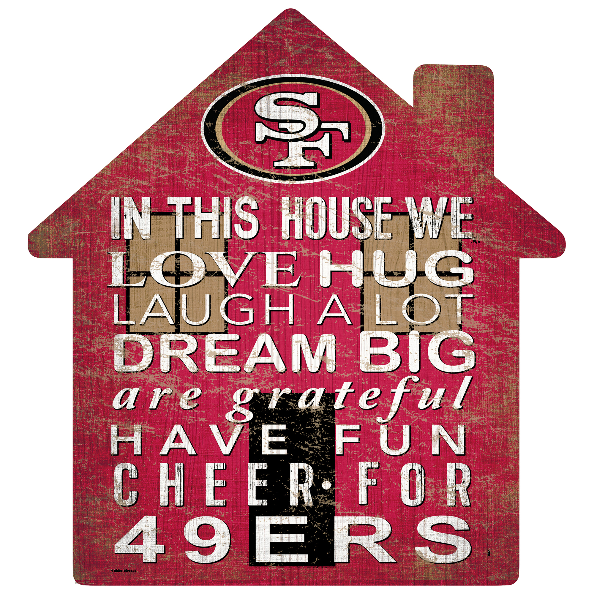 San Francisco 49ers 12'' Team House Sign