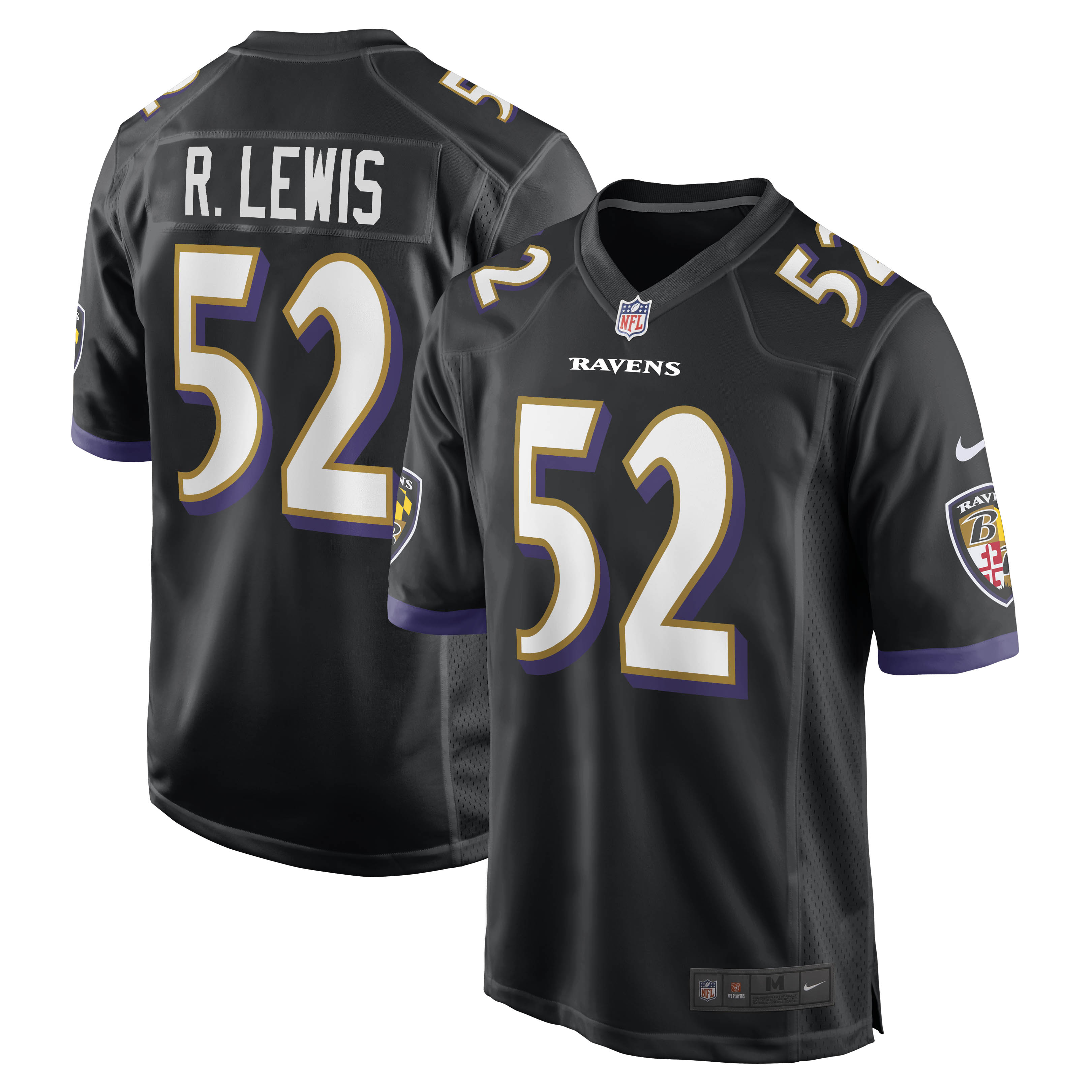Men's Nike Ray Lewis Black Baltimore Ravens Retired Player Alternate Game Jersey