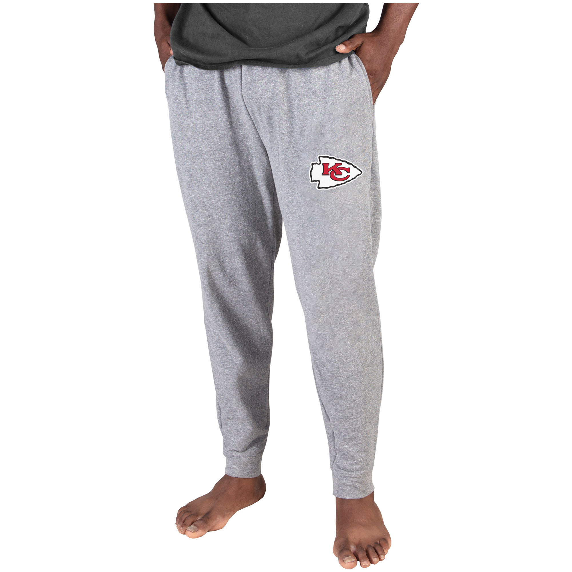Football Fan Shop Officially Licensed NFL Mainstream Men's Jogger Pant - Chiefs - Gray/Grey