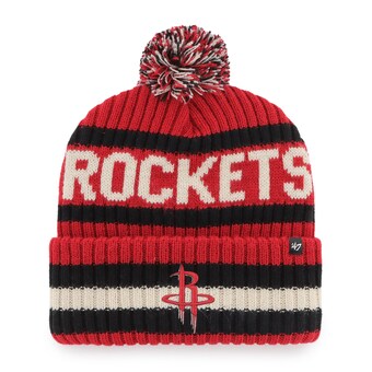 Men's '47 Red Houston Rockets Bering Cuffed Knit Hat with Pom