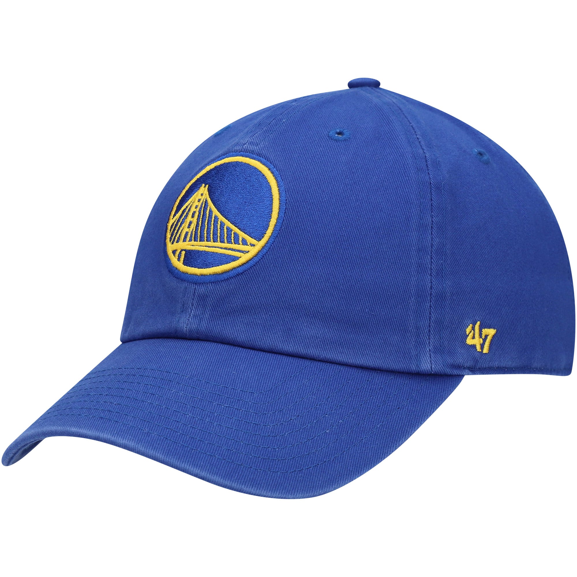 Men's '47  Royal Golden State Warriors Core Logo Clean Up Adjustable Hat