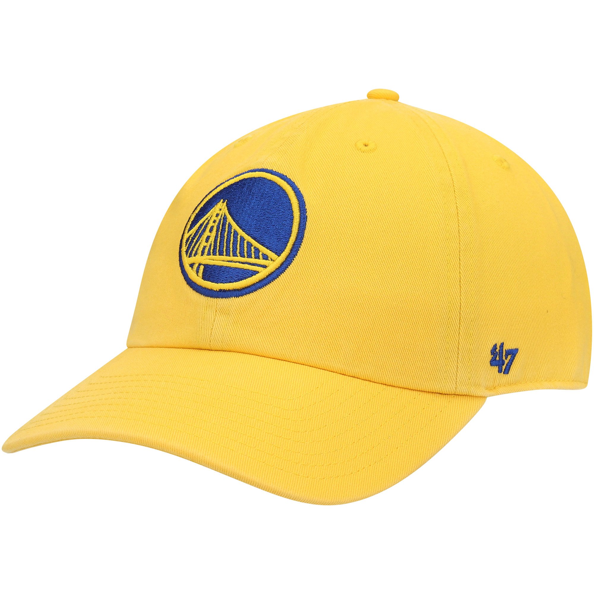 Men's '47 Gold Golden State Warriors Core Logo Clean Up Adjustable Hat