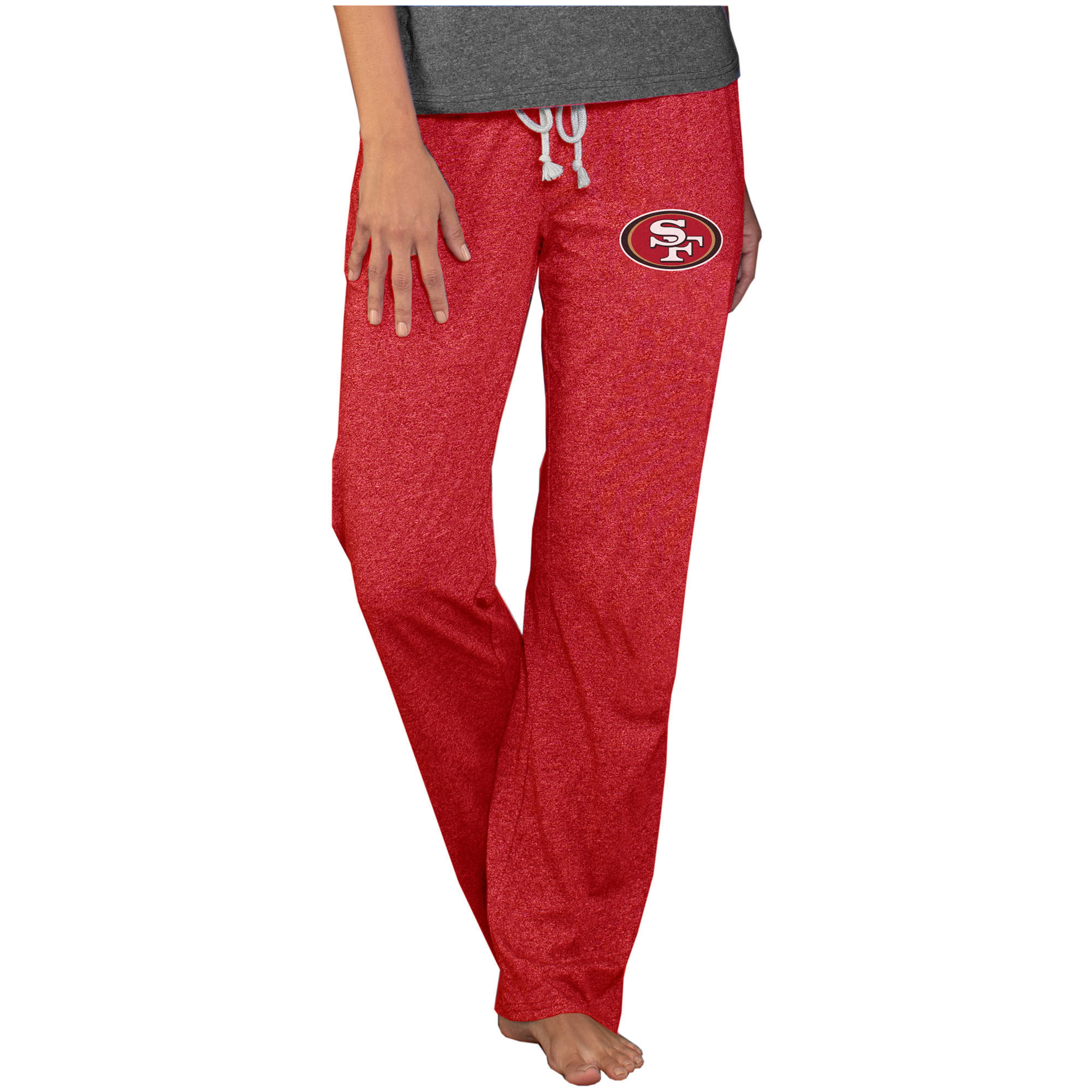 Football Fan Shop Officially Licensed NFL Concepts Sport Quest Ladies Knit Pant-49ers - Red